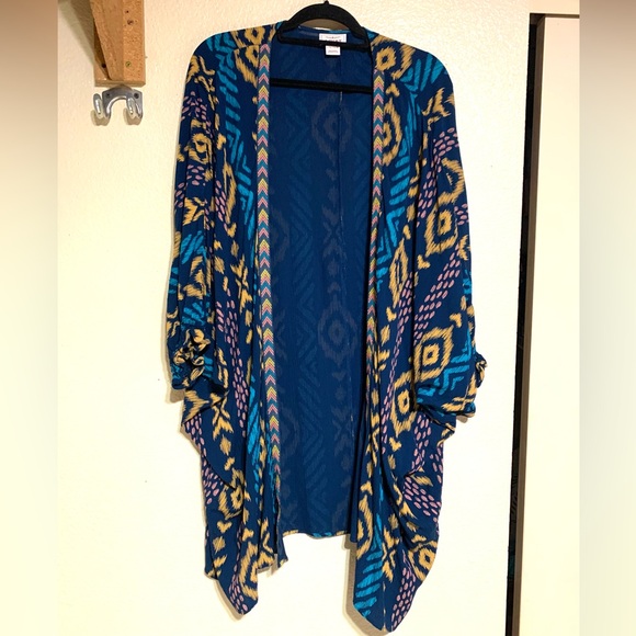 Ariat Sweaters - Ariat Bohemian Blue and Yellow Kimono Cardigan